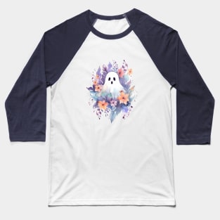 cute floral ghost Baseball T-Shirt